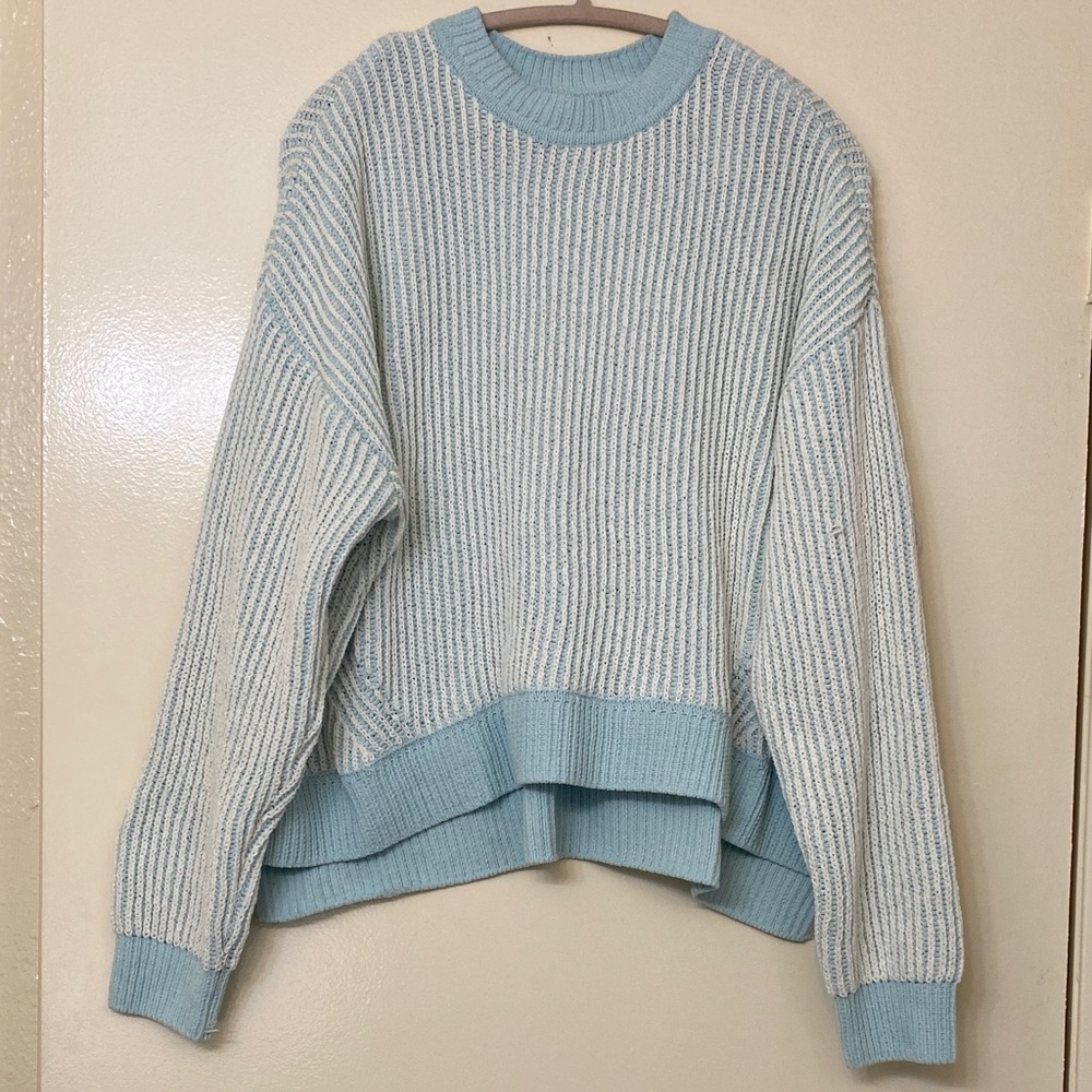 Dip Blue Ribbed Sweater